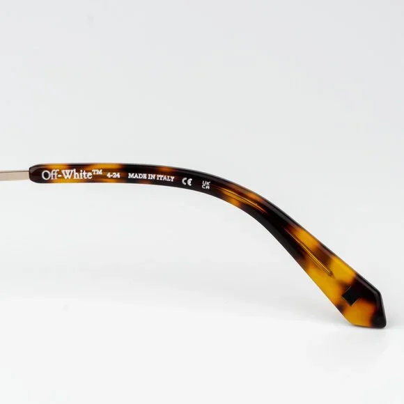 Off-White MIAMI Women Sunglasses Gold Brown Oval OERI13M MIAMI 7664 NEW AUTHENTI